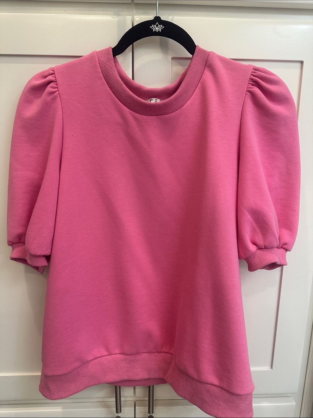 TCEC Hot Pink Ribbed Crewneck Sweater